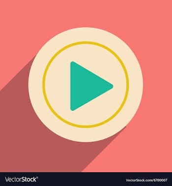Flat with shadow icon and mobile applacation play vector image