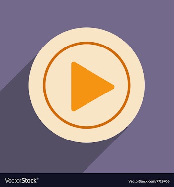 Flat with shadow icon and mobile applacation play vector image