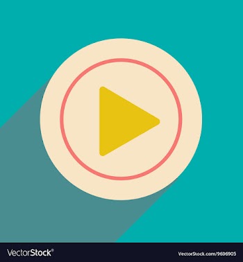 Flat with shadow icon and mobile applacation play vector image