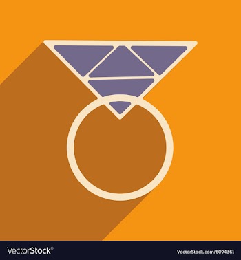 Flat with shadow icon and mobile applacation ring vector image