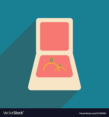 Flat with shadow icon and mobile applacation rings vector image