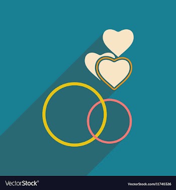 Flat with shadow icon and mobile applacation rings vector image