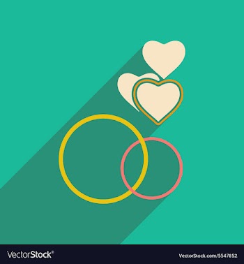 Flat with shadow icon and mobile applacation rings vector image