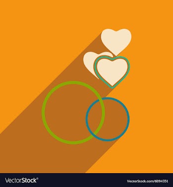 Flat with shadow icon and mobile applacation rings vector image