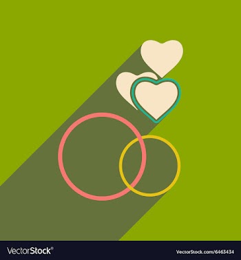 Flat with shadow icon and mobile applacation rings vector image