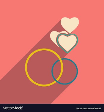 Flat with shadow icon and mobile applacation rings vector image