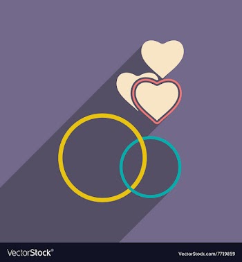 Flat with shadow icon and mobile applacation rings vector image