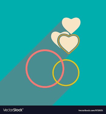 Flat with shadow icon and mobile applacation rings vector image