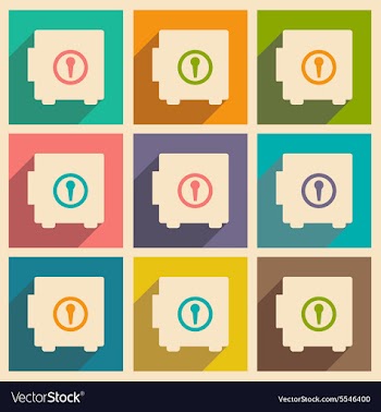Flat with shadow icon and mobile applacation safe vector image