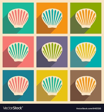 Flat with shadow icon and mobile applacation shell vector image