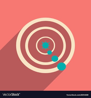 Flat with shadow icon and mobile applacation solar vector image