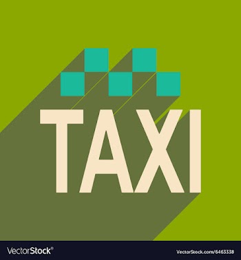Flat with shadow icon and mobile applacation taxi vector image