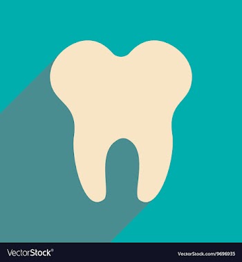 Flat with shadow icon and mobile applacation teeth vector image