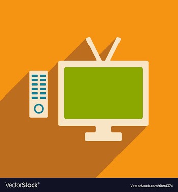 Flat with shadow icon and mobile applacation tv vector image