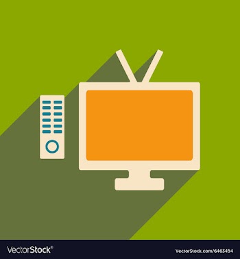 Flat with shadow icon and mobile applacation tv vector image