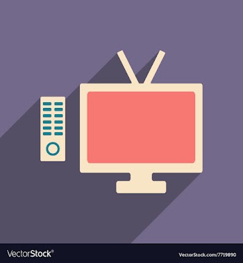 Flat with shadow icon and mobile applacation tv vector image