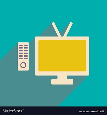 Flat with shadow icon and mobile applacation tv vector image