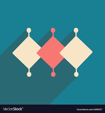 Flat with shadow icon and mobile applacation vector image