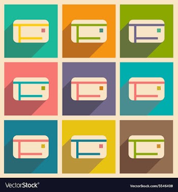 Flat with shadow icon and mobile applacation vector image