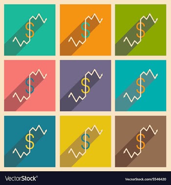 Flat with shadow icon and mobile applacation vector image
