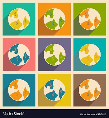 Flat with shadow icon and mobile applacation vector image