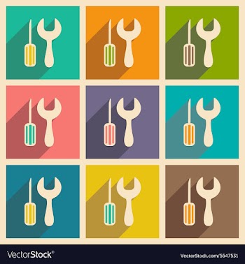 Flat with shadow icon and mobile applacation vector image