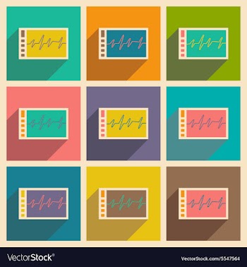 Flat with shadow icon and mobile applacation vector image