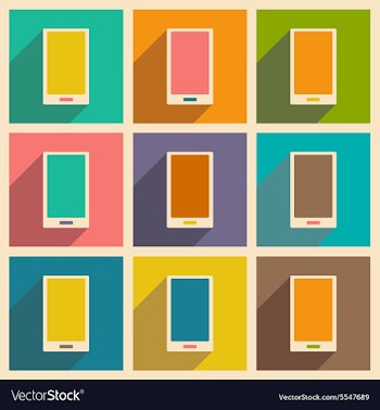 Flat with shadow icon and mobile applacation vector image
