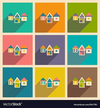Flat with shadow icon and mobile applacation vector image