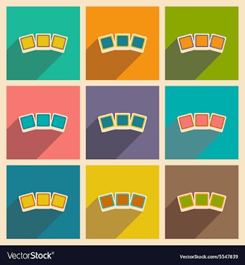 Flat with shadow icon and mobile applacation vector image