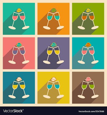 Flat with shadow icon and mobile applacation vector image