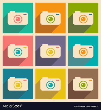 Flat with shadow icon and mobile applacation vector image