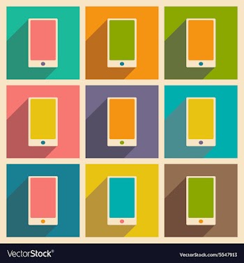 Flat with shadow icon and mobile applacation vector image
