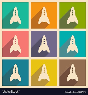 Flat with shadow icon and mobile applacation vector image