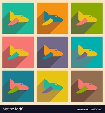 Flat with shadow icon and mobile applacation vector image