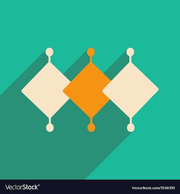 Flat with shadow icon and mobile applacation vector image
