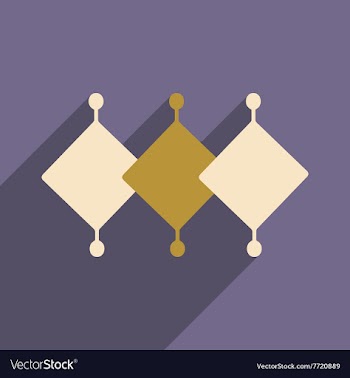 Flat with shadow icon and mobile applacation vector image