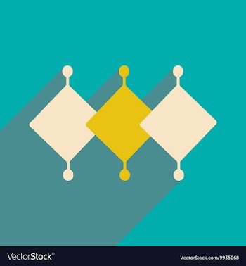 Flat with shadow icon and mobile applacation vector image