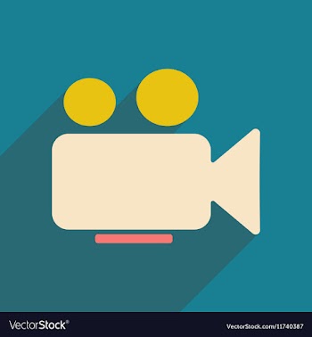 Flat with shadow icon and mobile applacation video vector image