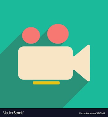 Flat with shadow icon and mobile applacation video vector image