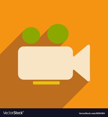 Flat with shadow icon and mobile applacation video vector image
