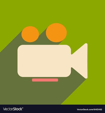 Flat with shadow icon and mobile applacation video vector image