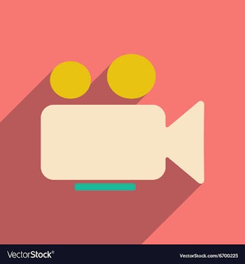Flat with shadow icon and mobile applacation video vector image