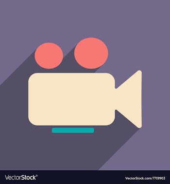 Flat with shadow icon and mobile applacation video vector image