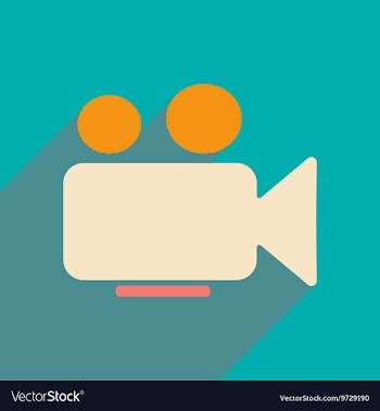 Flat with shadow icon and mobile applacation video vector image