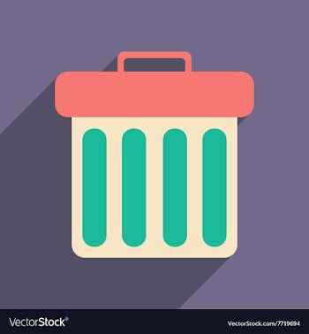 Flat with shadow icon and mobile applacation waste vector image