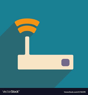 Flat with shadow icon and mobile applacation wifi vector image