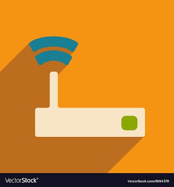 Flat with shadow icon and mobile applacation wifi vector image