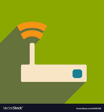 Flat with shadow icon and mobile applacation wifi vector image