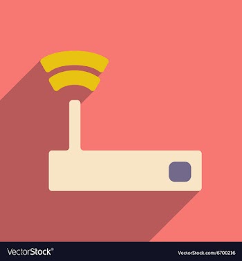 Flat with shadow icon and mobile applacation wifi vector image